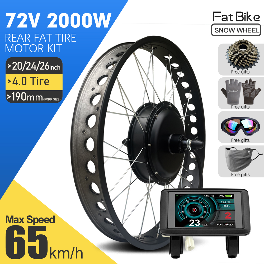 Fat Tire Ebike Conversion Kit 2000W - EBike Conversion Kit 72V 2000W 4.0