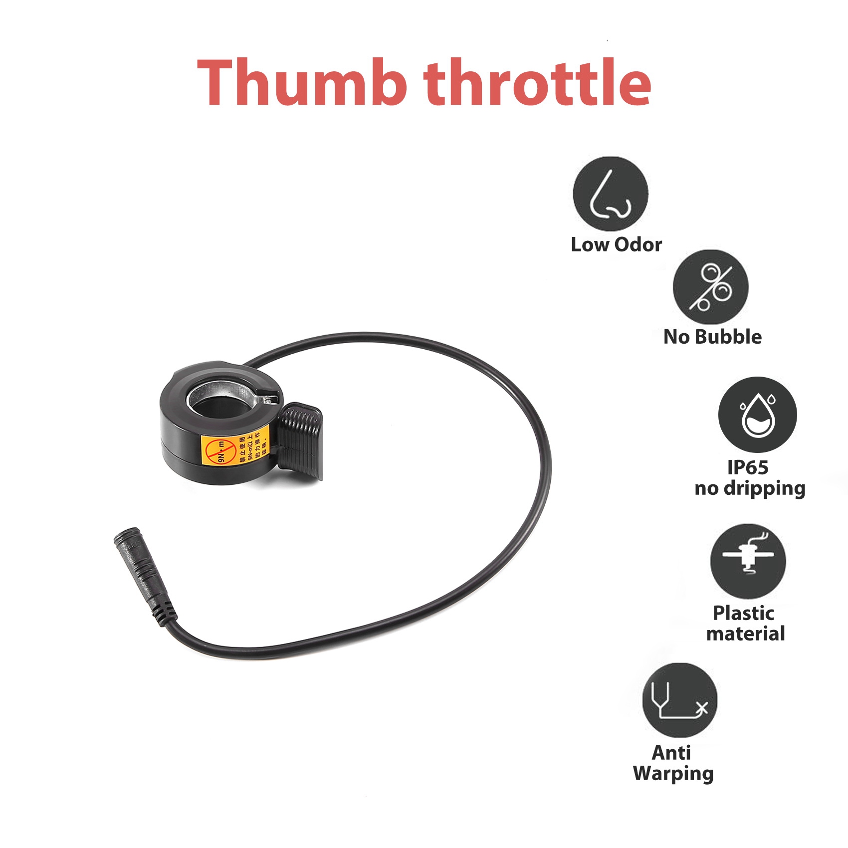 AB31-Thumb Throttle For Bafang - Mid Drive Motor Kit 52V 1000W recension och pris